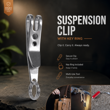 Gambar produk Taffware Suspension Clip Multifungsi Stainless Steel with Key Ring - SN61