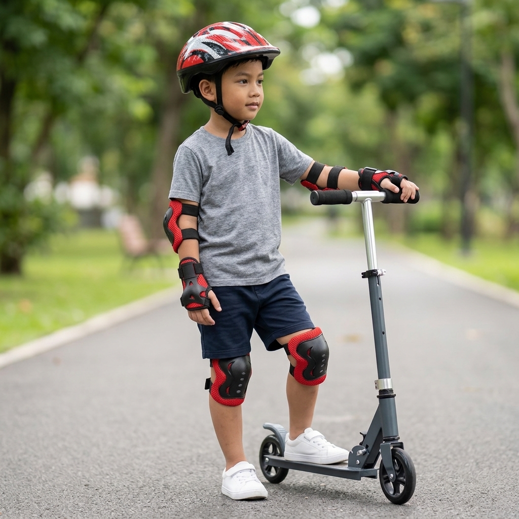 TaffSPORT Paket Helm Deker Anak 7in1 Protective Gear Sport Activity - K25 Gambar produk TaffSPORT Paket Helm Deker Anak 7in1 Protective Gear Sport Activity - K25 - 5