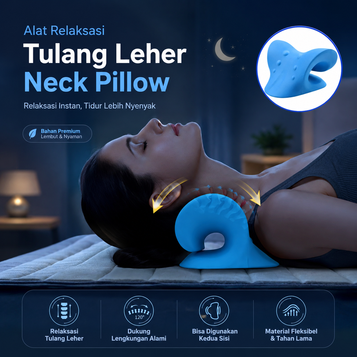 lpcbec Alat Relaksasi Leher Tulang Belakang Neck Pillow Relieve Pain - IPC22 Gambar produk lpcbec Alat Relaksasi Leher Tulang Belakang Neck Pillow Relieve Pain - IPC22 - Utama