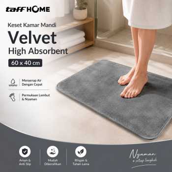 TaffHOME Keset Kamar Mandi Bathroom Mat Absorbent 60x40cm - LA-40
