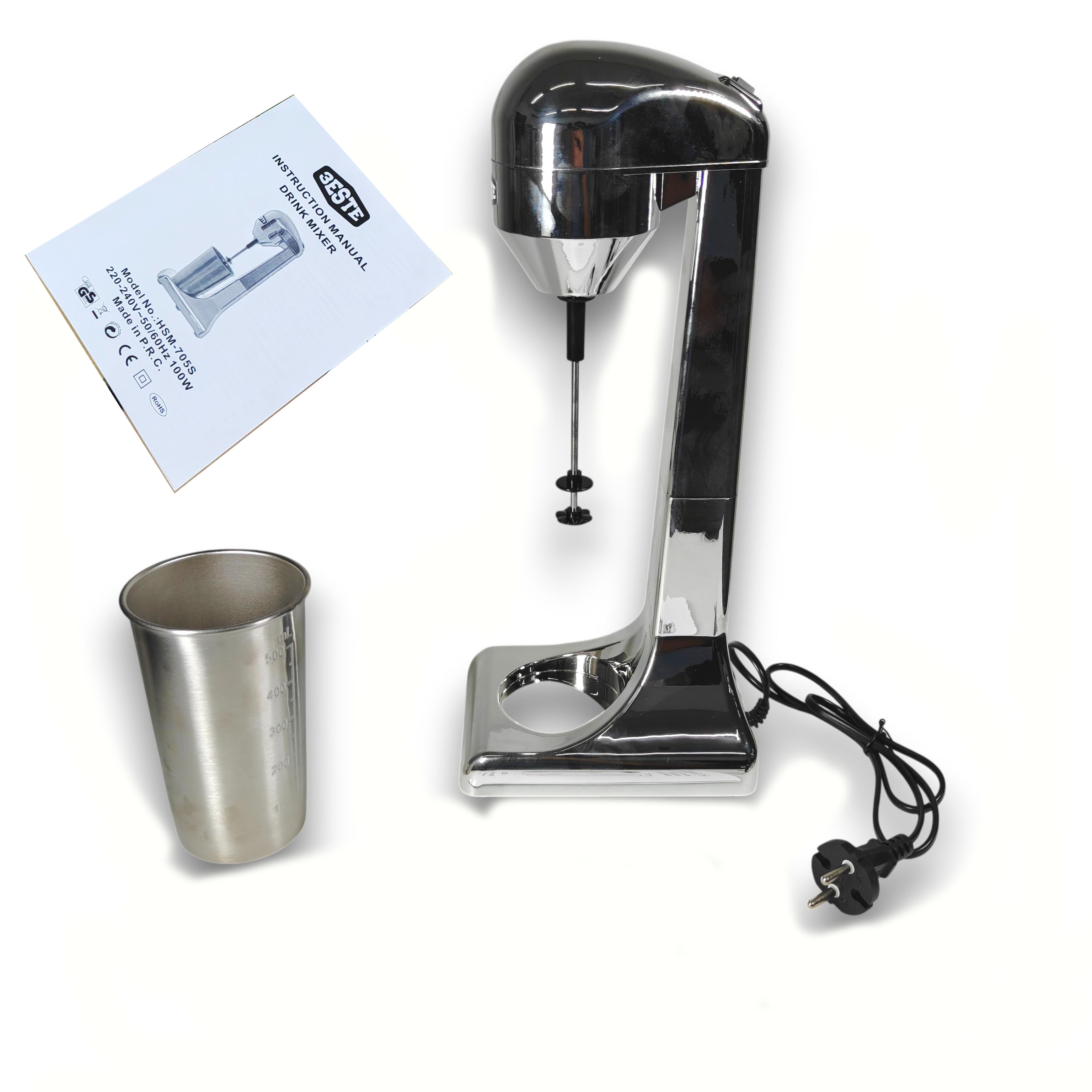 Trieste Mixer Elektrik Alat Pengaduk Pengocok Minuman Otomatis 100W - HSM-705S Gambar produk Trieste Mixer Elektrik Alat Pengaduk Pengocok Minuman Otomatis 100W - HSM-705S - 8
