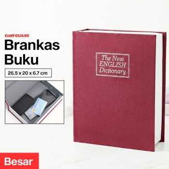 TaffGUARD Brankas Buku Kamus Hidden Safe Box Kunci Manual Anti Maling - KB-10L