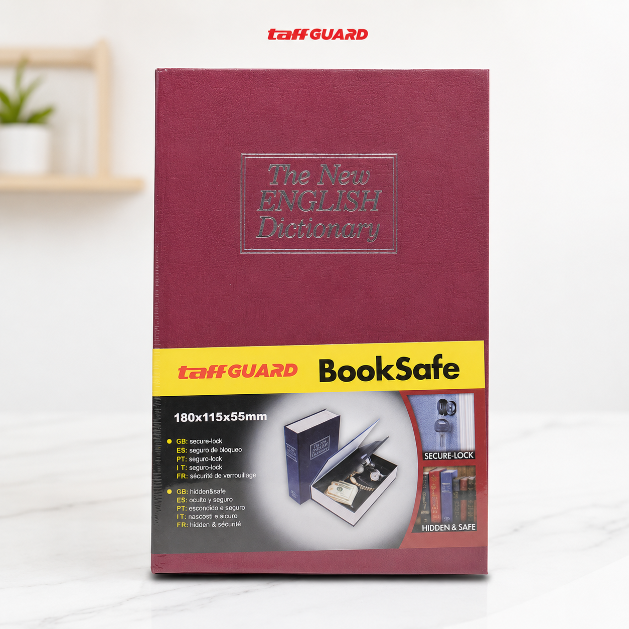 TaffGUARD Brankas Buku Kamus Kunci Manual Anti Maling Hidden Safe Box Kecil - KB-10L Gambar produk TaffGUARD Brankas Buku Kamus Kunci Manual Anti Maling Hidden Safe Box Kecil - KB-10L - Kemasan