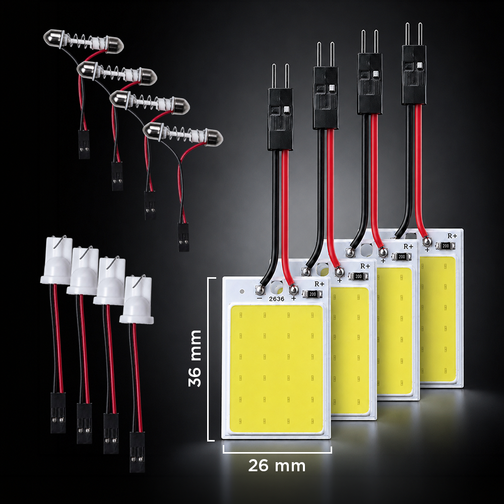HVIERO Chip Lampu LED COB SMD Interior Mobil 6500K 5W 12V 4 PCS 26x36mm - COB2636-DC12-5 / COB1626-DC12-5 Gambar produk HVIERO Chip Lampu LED COB SMD Interior Mobil 6500K 5W 12V 4 PCS 26x36mm - COB2636-DC12-5 / COB1626-DC12-5 - 8