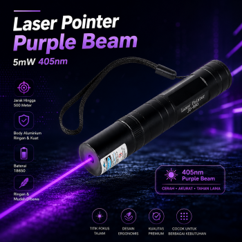 UltraLaser Laser Pointer Penunjuk Presentasi Purple Beam 5mW 405nm - JD-850