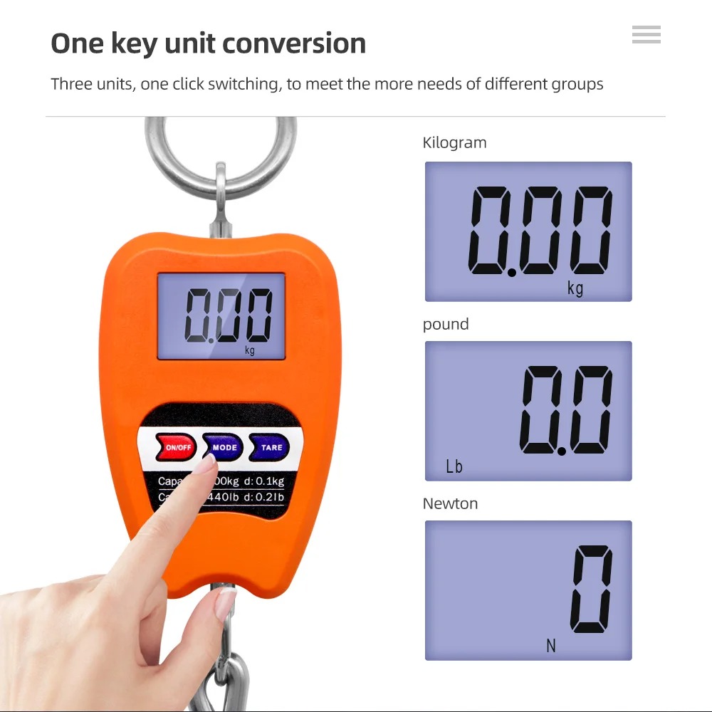 Willstar Timbangan Gantung Digital LCD Koper Tas Industri 200kg 0.05kg - WH-A20 Gambar produk Willstar Timbangan Gantung Digital LCD Koper Tas Industri 200kg 0.05kg - WH-A20 - 1