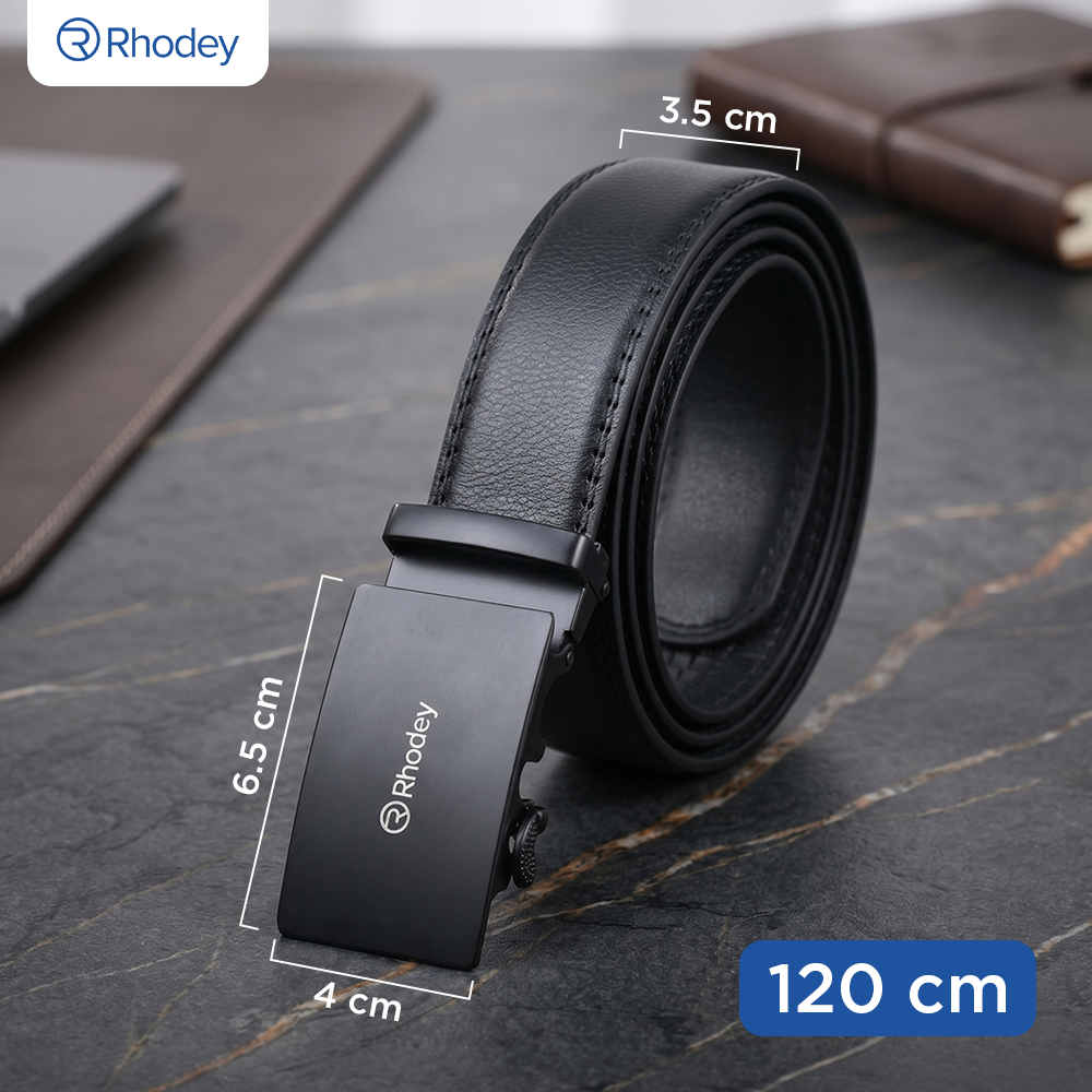 Rhodey Tali Ikat Pinggang Kulit PU Luxury dengan Automatic Buckle - GSPR Gambar produk Rhodey Tali Ikat Pinggang Kulit PU Luxury dengan Automatic Buckle - GSPR - 7