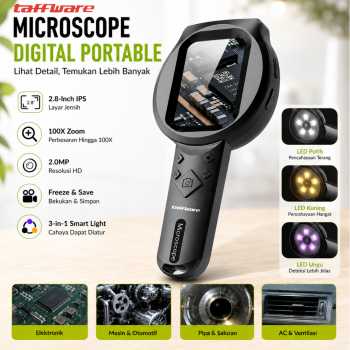 Taffware Mikroskop Digital Portable 100x IPS 2.8 Inch 2MP 500mAh - T54