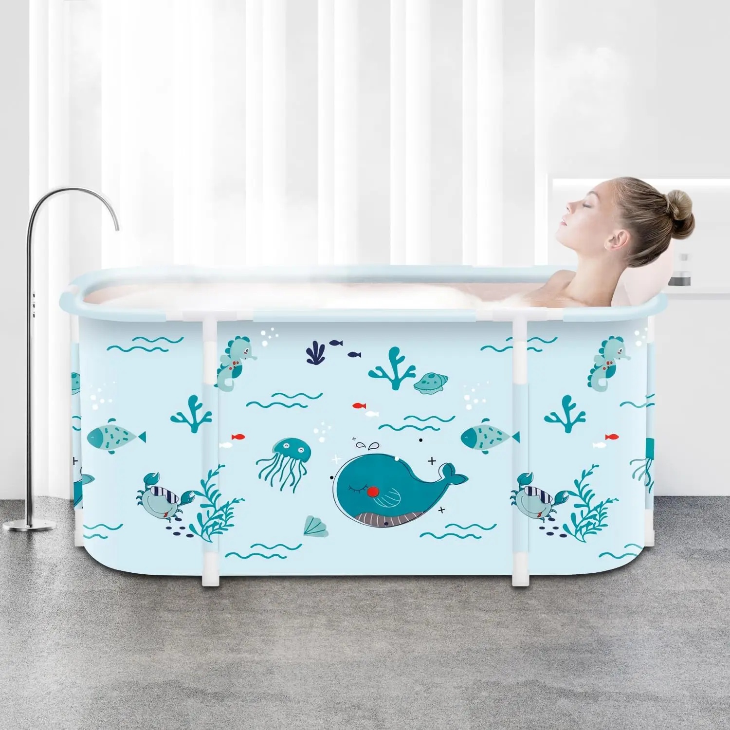 Xueqin SPA Bathtub Lipat Portable Adult Folding Bath 120x58x48cm - 18403 Gambar produk Xueqin SPA Bathtub Lipat Portable Adult Folding Bath 120x58x48cm - 18403 - Kemasan