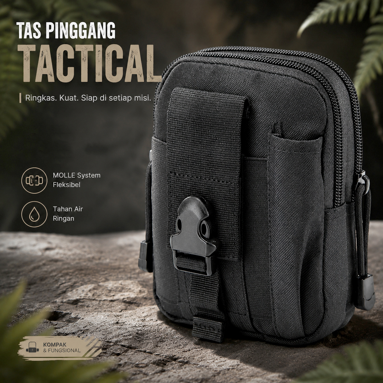Gambar produk Airsson Tas Pinggang Mini Tactical Waistbag Army Look - JSH1525 - Utama