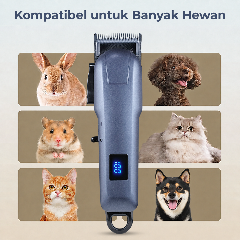 LAFVE Alat Cukur Bulu Hewan Anjing Kucing 6500RPM 1500mAh 5V - D86 Gambar produk LAFVE Alat Cukur Bulu Hewan Anjing Kucing 6500RPM 1500mAh 5V - D86 - 7