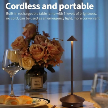 Gambar produk TaffLED Lampu Meja Hias Touch Lamp Restaurant Bar 3in1 Color 1200mAh - TW60 - 1
