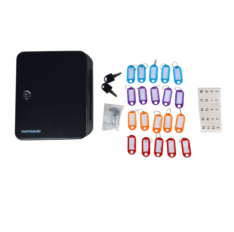 TaffGUARD Lemari Kunci Cabinet 20 Hook Box Wall Mounted with Key Lock - KD-20 Gambar produk TaffGUARD Lemari Kunci Cabinet 20 Hook Box Wall Mounted with Key Lock - KD-20 - 6