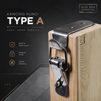 Taffware Kancing Kunci Kaitan Peti Kabinet Spring Lock Loaded Buckle - A3