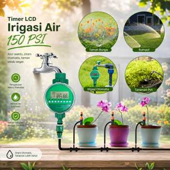AQUALIN Timer LCD Irigasi Air Taman Otomatis - 21026