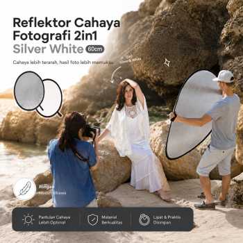 TaffSTUDIO Reflektor Cahaya Fotografi Studio 2in1 Foldable - MA11