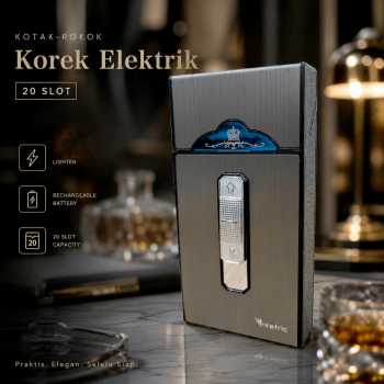 Firetric Kotak Rokok Korek Elektrik Cigarette Lighter 20 Slot - JD-YH015