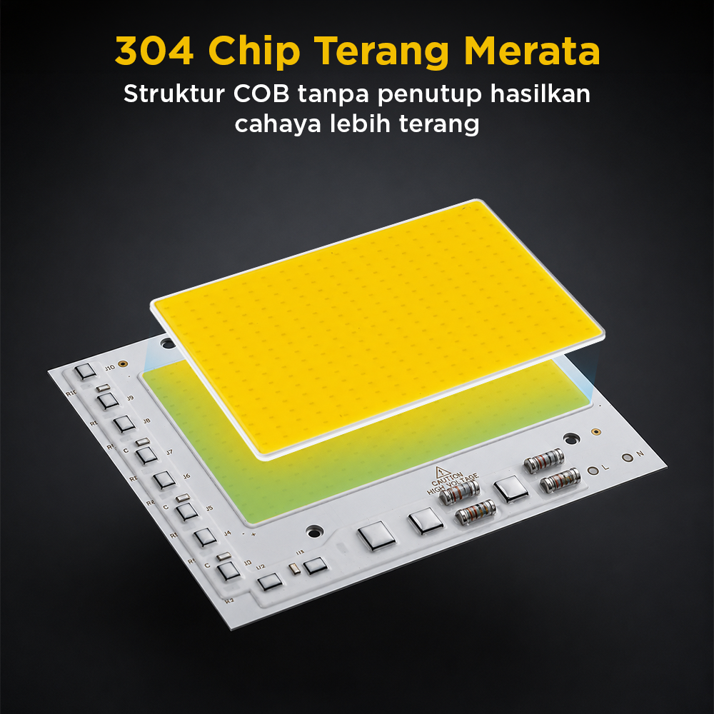Ovicart LED COB Chip Driver Free 220V 5054 Lamp Board Beads 304 Cool White 6500K 100W - HO15 Gambar produk Ovicart LED COB Chip Driver Free 220V 5054 Lamp Board Beads 304 Cool White 6500K 100W - HO15 - 1