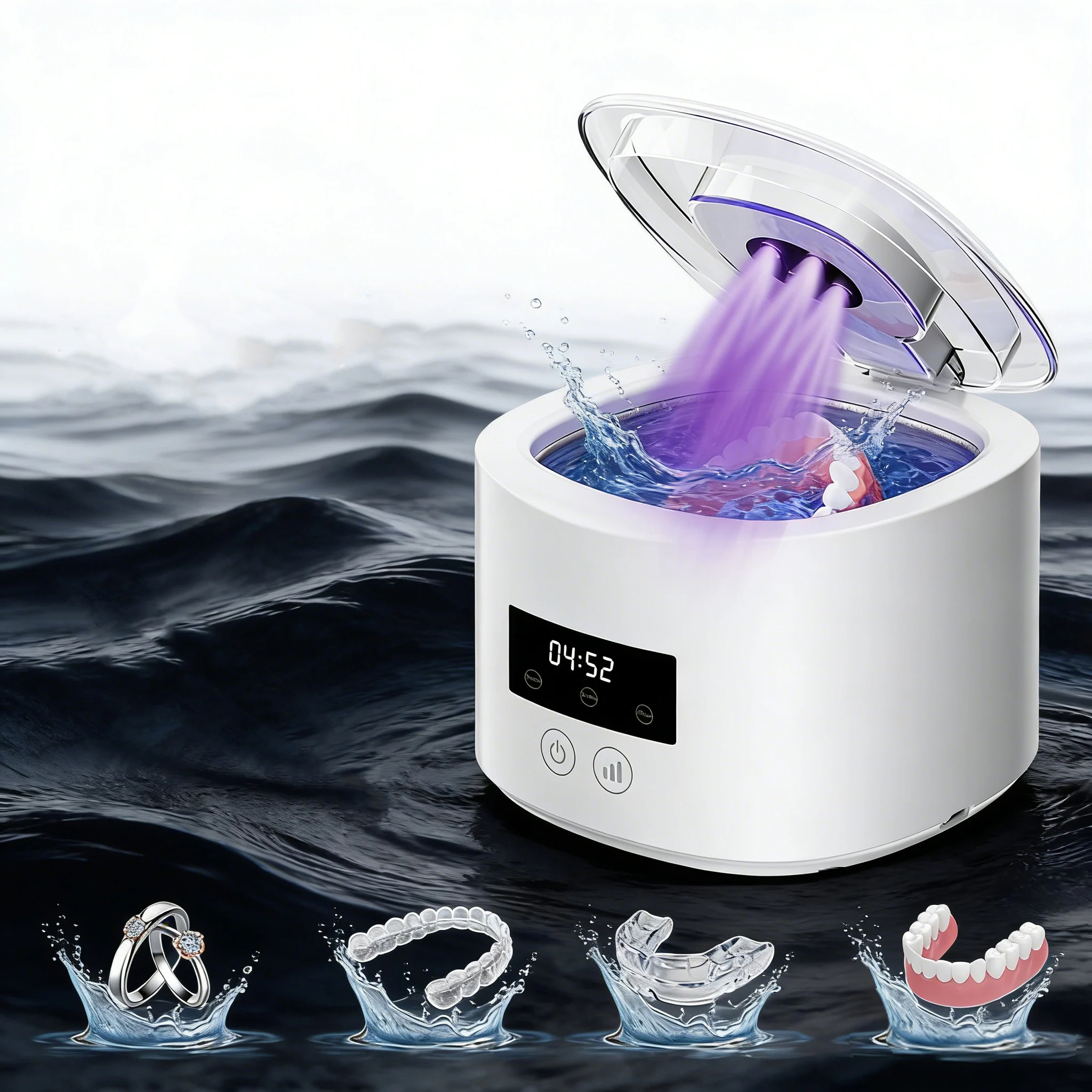 Gambar produk AFTI Pembersih Perhiasan Ultrasonic Cleaning Machine Rechargeable 6W - S955 - Utama