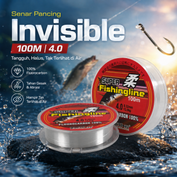 Gambar produk YAOXIN Senar Pancing Fluorocarbon Invisible Spot Fishing Line 100M 4.0 - OY0068