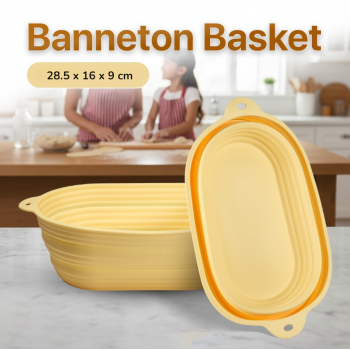 RAINDE Wadah Adonan Roti Oval Banneton Basket Silicone Proofing Dough - RD-24