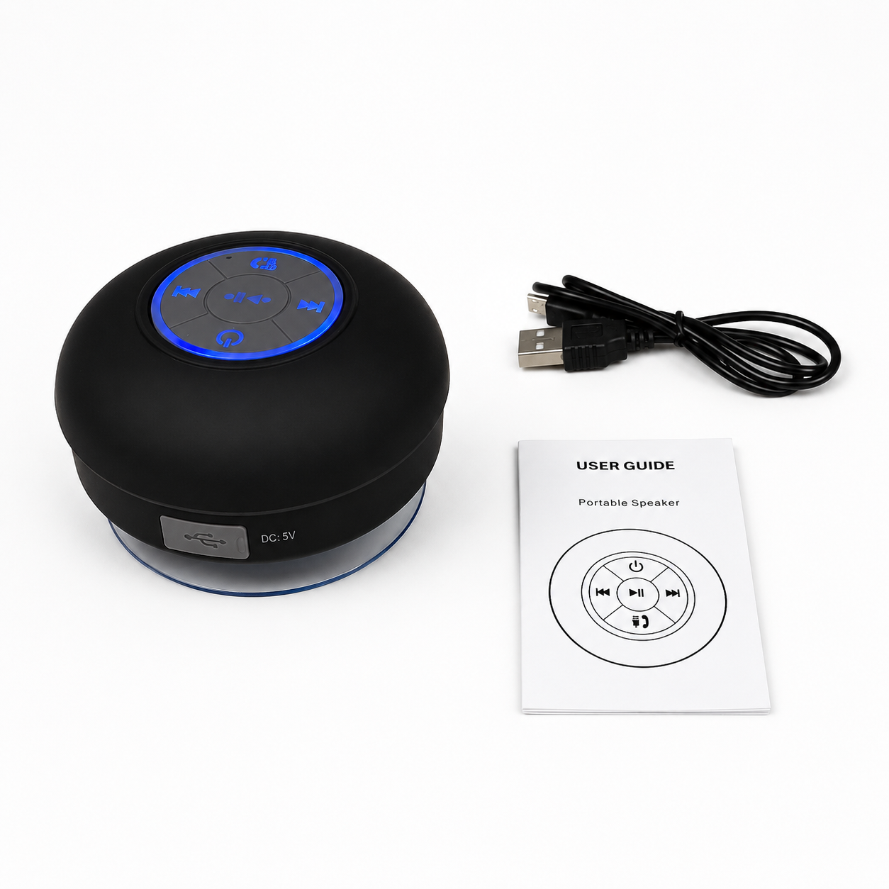 MONK Speaker Bluetooth Mini LED RGB Portable Waterproof Suction Cup - BTS07 Gambar produk MONK Speaker Bluetooth Mini LED RGB Portable Waterproof Suction Cup - BTS07 - 8