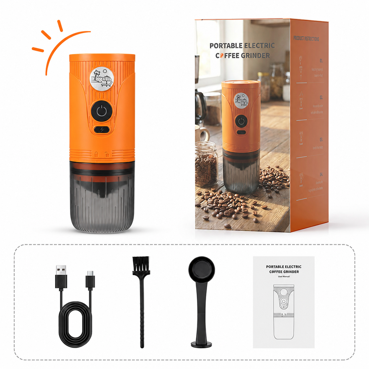 iCafilas Alat Penggiling Kopi Elektrik Coffee Grinder Adjustable - GA2709 Gambar produk iCafilas Alat Penggiling Kopi Elektrik Coffee Grinder Adjustable - GA2709 - 8
