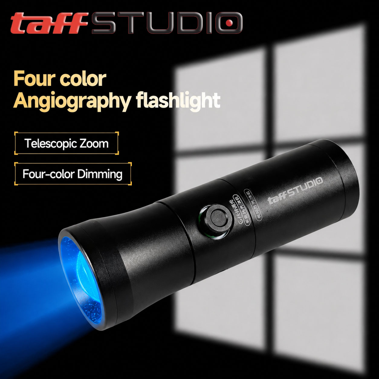Gambar produk TaffSTUDIO Senter Lampu Studio Fotografi 4in1 Color 20 Filter 7500mAh - H052 - Utama