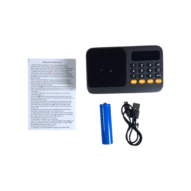 Occkic Radio Portable Speaker FM Bluetooth Flashlight LCD 108MHz - S-602 Gambar produk Occkic Radio Portable Speaker FM Bluetooth Flashlight LCD 108MHz - S-602 - 8
