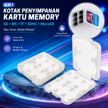SDJZT Kotak Penyimpanan Kartu Memory SD MS TF SDHC MicroSD 8in1 Case - SD233