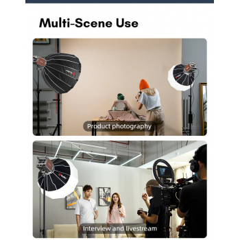 Gambar produk Tolifo Lampu Palm LED Video Light Bi-Color Bowens 2700-6500K 350W - PL-350B - 8