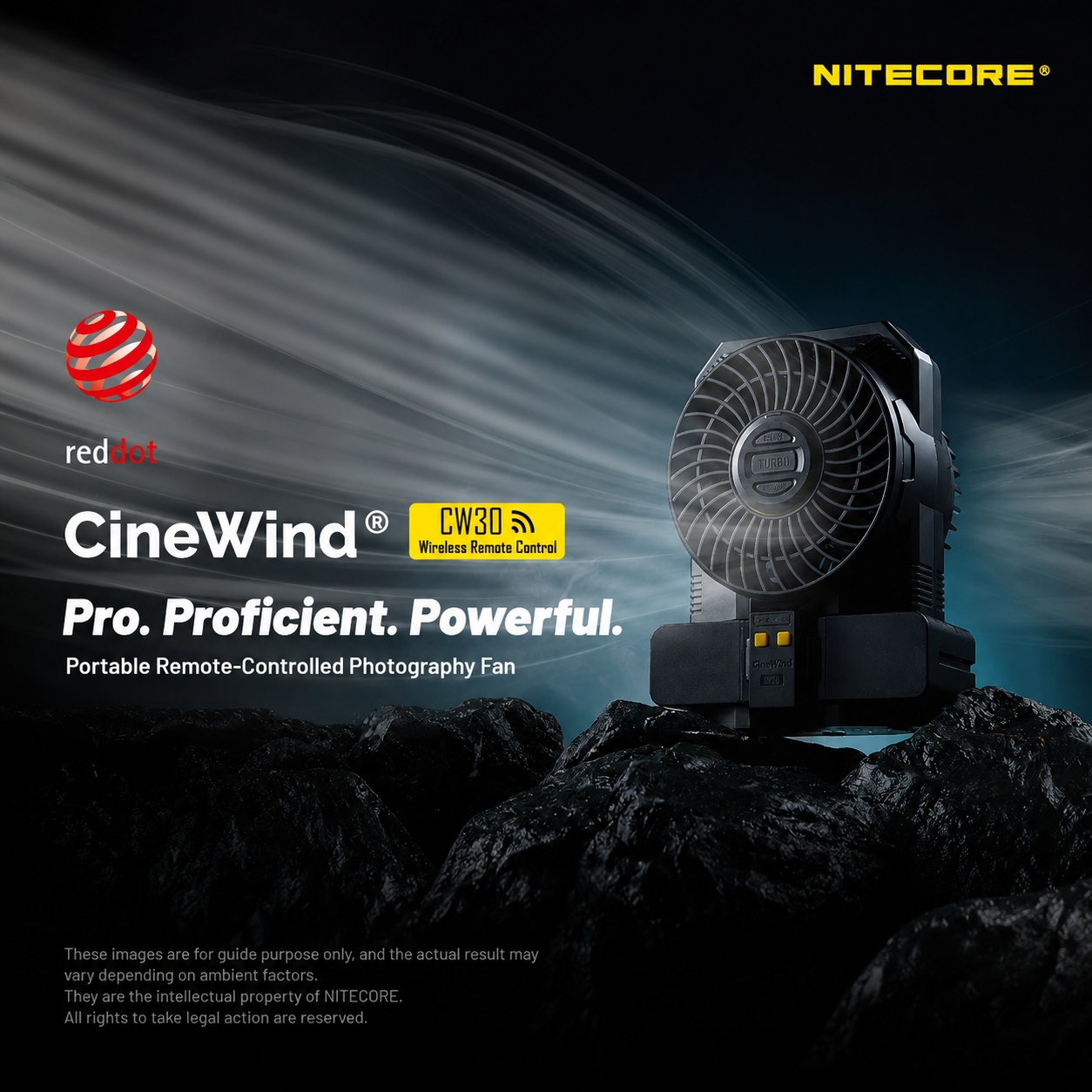 NITECORE Kipas Angin Portable CineWind Photography Fan 7900RPM - CW30 Gambar produk NITECORE Kipas Angin Portable CineWind Photography Fan 7900RPM - CW30 - Utama