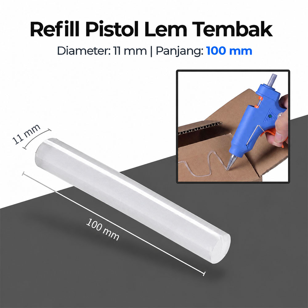 BongKim Refill Pistol Lem Tembak Hot Glue Stick 11x100mm 100 PCS - JBY-20 Gambar produk BongKim Refill Pistol Lem Tembak Hot Glue Stick 11x100mm 100 PCS - JBY-20 - 1