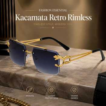 ZUIDID Kacamata Sunglasses Retro Rimless Vintage Shades for Men Women - Z-MW