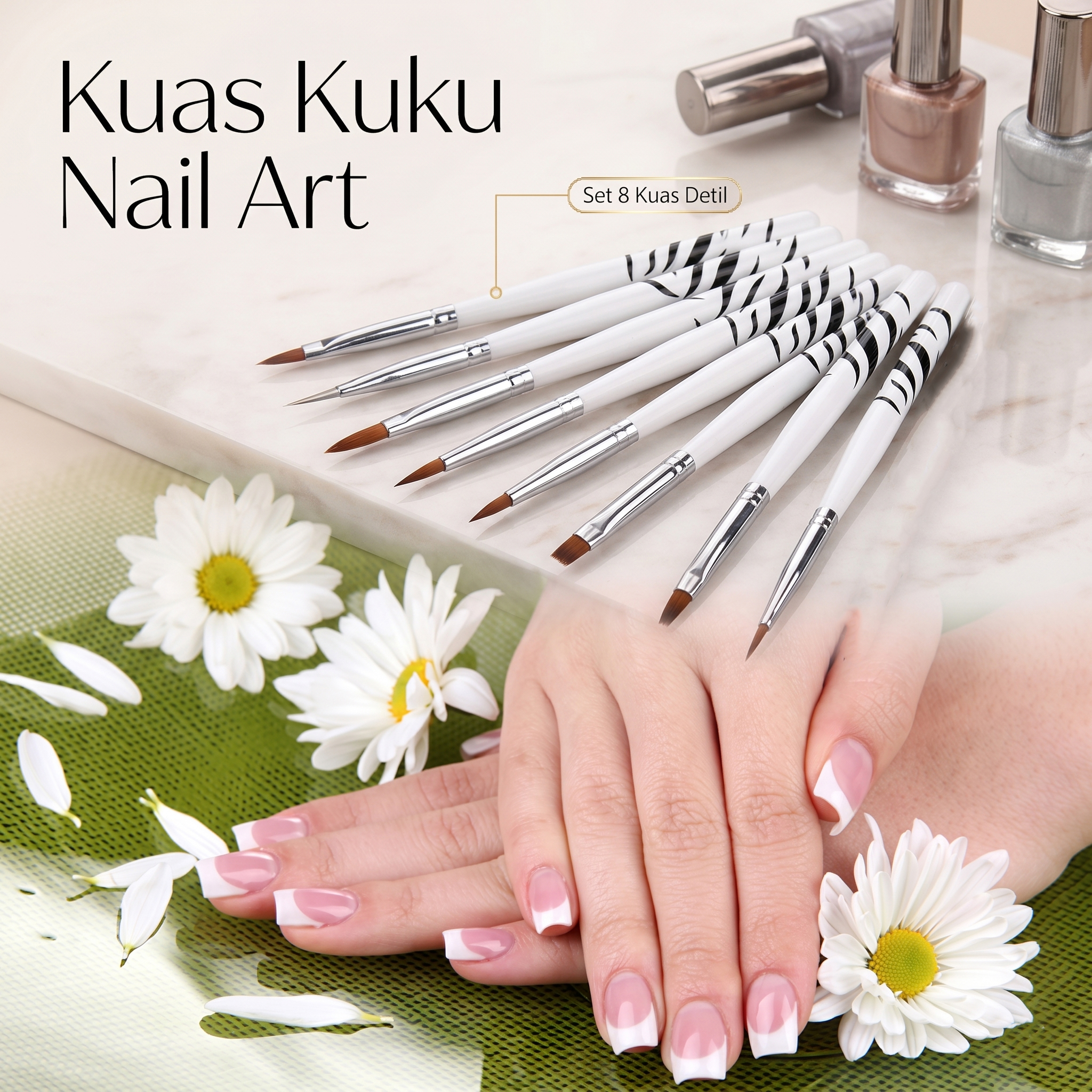 Biutte.co Kuas Kuku Brush Nail Art Nylon Wood Gambar produk Biutte.co Kuas Kuku Brush Nail Art Nylon Wood - Utama