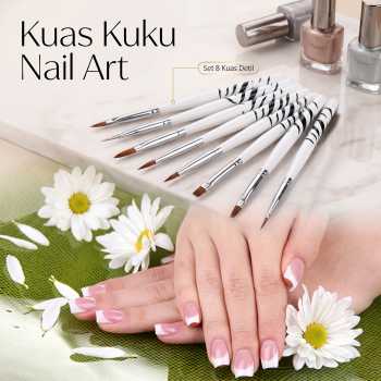 Gambar produk Biutte.co Kuas Kuku Brush Nail Art Nylon Wood
