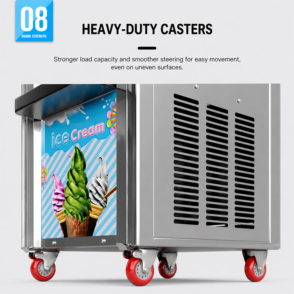 DUTRIE Ice Cream Maker Commercial Mesin Pembuat Es Krim 3 Rasa 1600 W - ZB-BQL268YL Gambar produk DUTRIE Ice Cream Maker Commercial Mesin Pembuat Es Krim 3 Rasa 1600 W - ZB-BQL268YL - 8