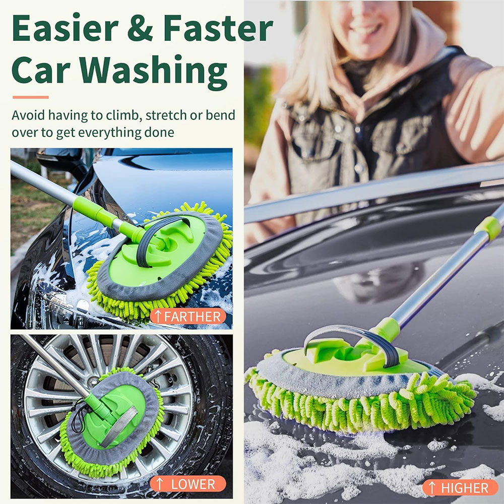 ZERO Telescopic Car Wash 2in1 Gagang Panjang Kain Pel Pembersih Mobil - BQL-005 Gambar produk ZERO Telescopic Car Wash 2in1 Gagang Panjang Kain Pel Pembersih Mobil - BQL-005 - 6