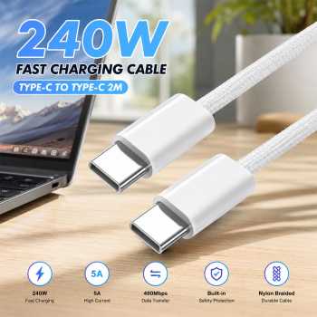 TECVAS Kabel Data Type C to Type C Fast Charging 2M - AO51