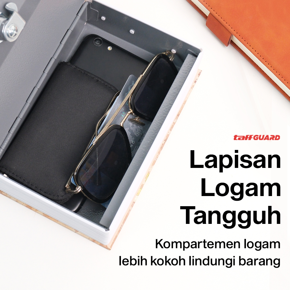 TaffGUARD Kotak Buku Novel Hidden Security Box Book Key Lock Size S - KB-20L Gambar produk TaffGUARD Kotak Buku Novel Hidden Security Box Book Key Lock Size S - KB-20L - 3
