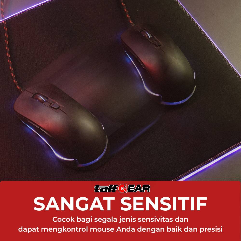Gambar produk TaffGEAR Mouse Pad Gaming XL RGB LED Desk Mat 900x300x4mm 300x900x4mm - RGB-01 - 4