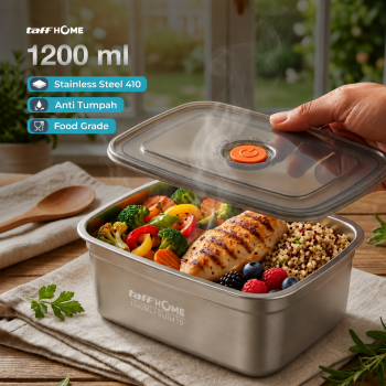 TaffHOME Kotak Makan Anti Tumpah Lunch Bento Box Stainless Steel 410 - KT275