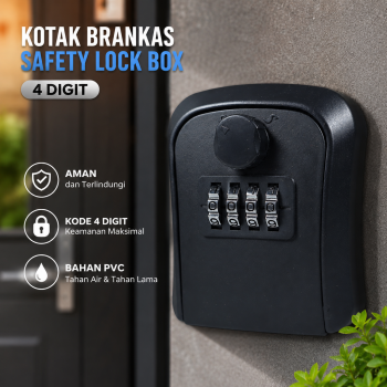 Xuanzhun Kotak Brankas Safety Lock Box PVC 4 Digit Password with Knob - ML-95