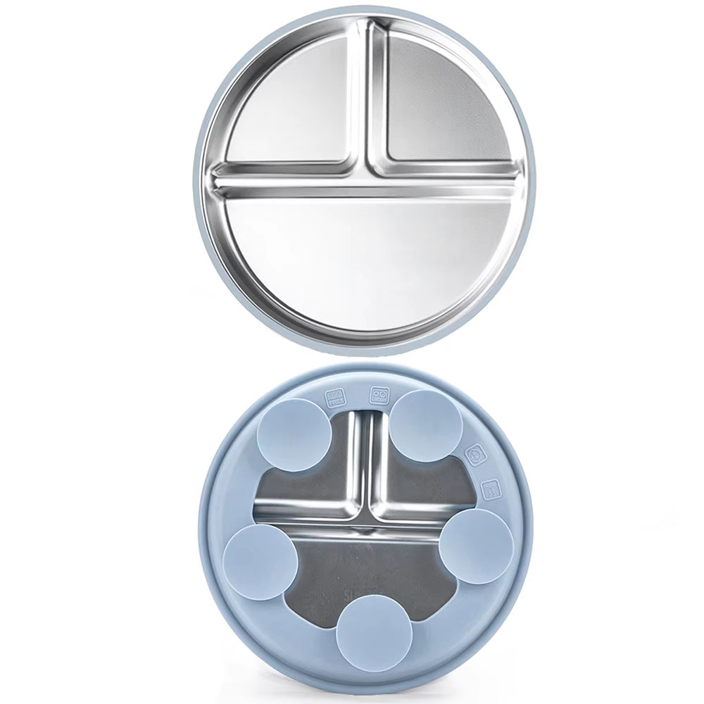 Bakpo Stainless Suction Plate Piring Makan Bayi Anti Slip - SGEE10 Gambar produk Bakpo Stainless Suction Plate Piring Makan Bayi Anti Slip - SGEE10 - 7