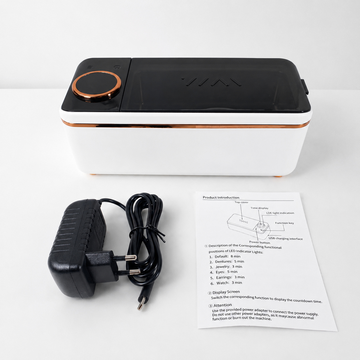 CLEANI Pembersih Kacamata Perhiasan Ultrasonic Cleaner 55kHz 450ml - MJ-50 Gambar produk CLEANI Pembersih Kacamata Perhiasan Ultrasonic Cleaner 55kHz 450ml - MJ-50 - 8