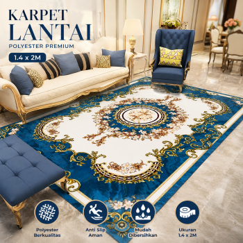 TaffHOME Karpet Lantai Permadani Persian Pattern Polyester 1.4x2M - BQ100