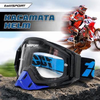 TaffSPORT Kacamata Helm Motor Goggles UV400 Protection Windproof - UV400