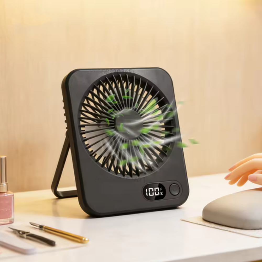 Raugee Kipas Angin Meja Digital Display 5 Speed 1200mAh Desk Fan - F10 Gambar produk Raugee Kipas Angin Meja Digital Display 5 Speed 1200mAh Desk Fan - F10 - Kemasan