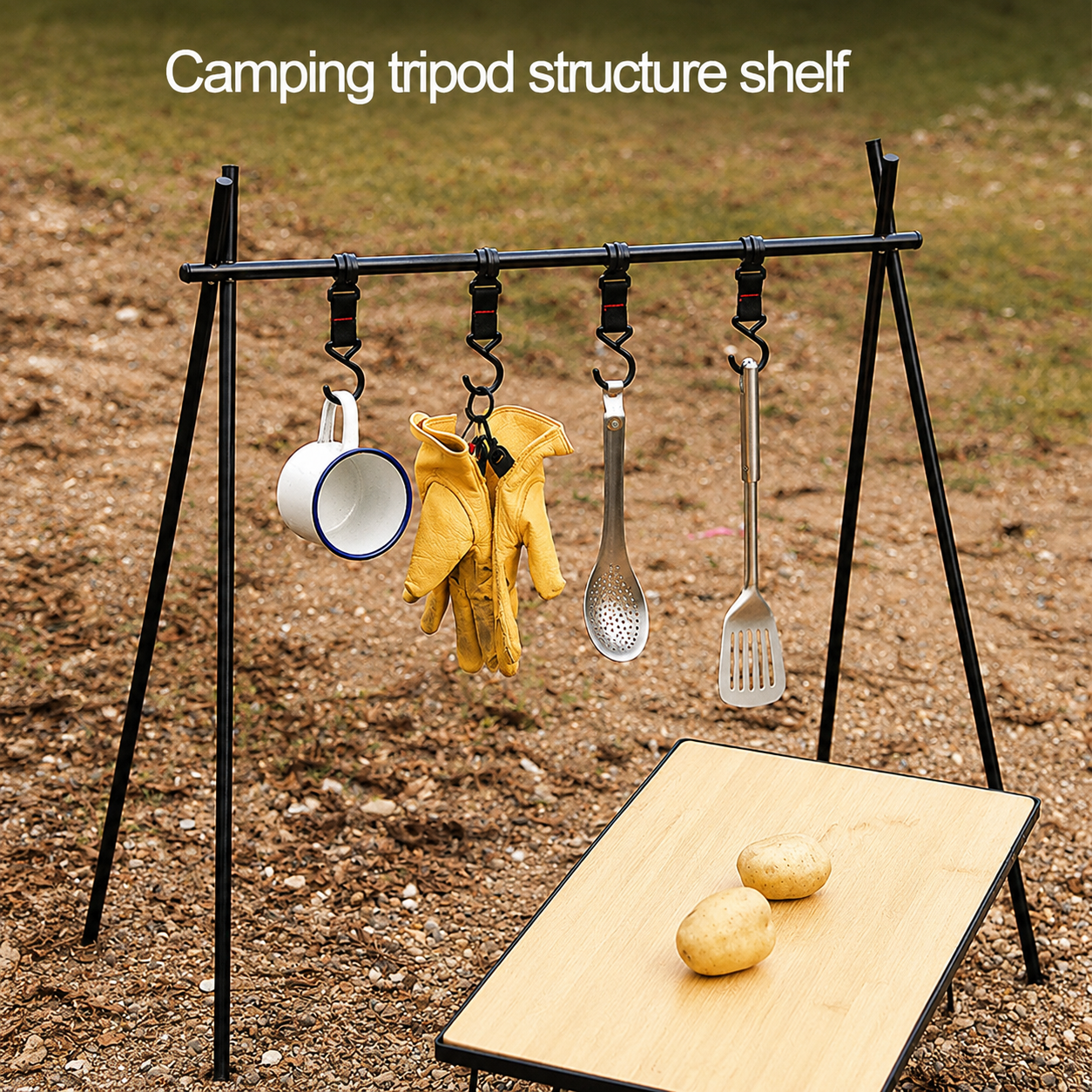 PEGAR Rak Gantung Camping Lipat Foldable Hanging Rack Aluminium Alloy - HG-10 Gambar produk PEGAR Rak Gantung Camping Lipat Foldable Hanging Rack Aluminium Alloy - HG-10 - 6