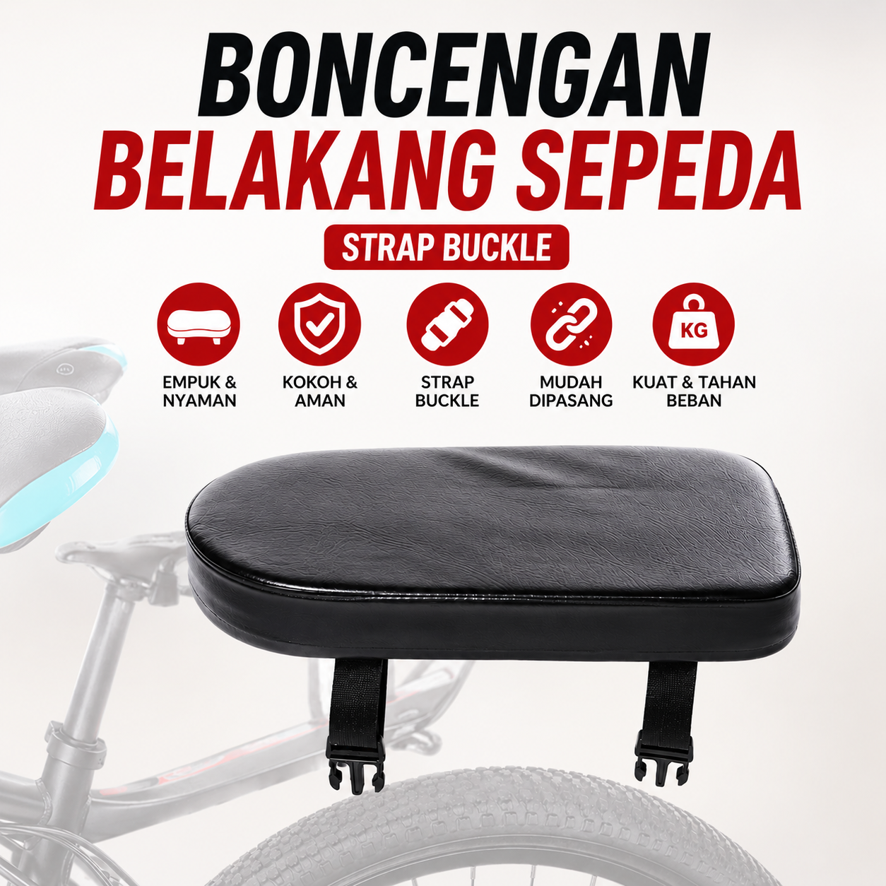 TOSUOD Boncengan Belakang Sepeda Back Seat Bicycle Cushion - K22 Gambar produk TOSUOD Boncengan Belakang Sepeda Back Seat Bicycle Cushion - K22 - Utama